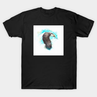 Golden Eagle Bird Animal Wildlife Forest Nature Travel Digital Painting T-Shirt